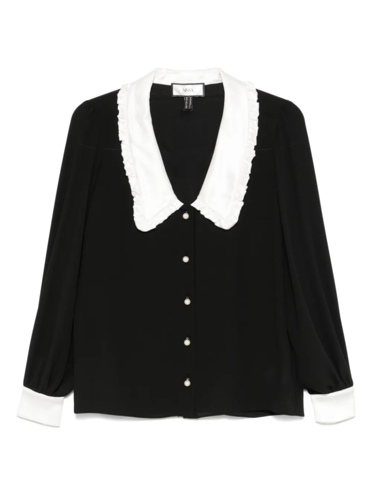 

Рубашка с контрастной отделкой NISSA, черный