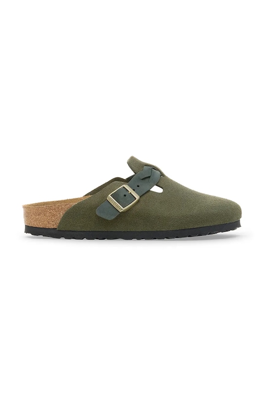 Замшевые шлепанцы Boston Braided Birkenstock, зеленый