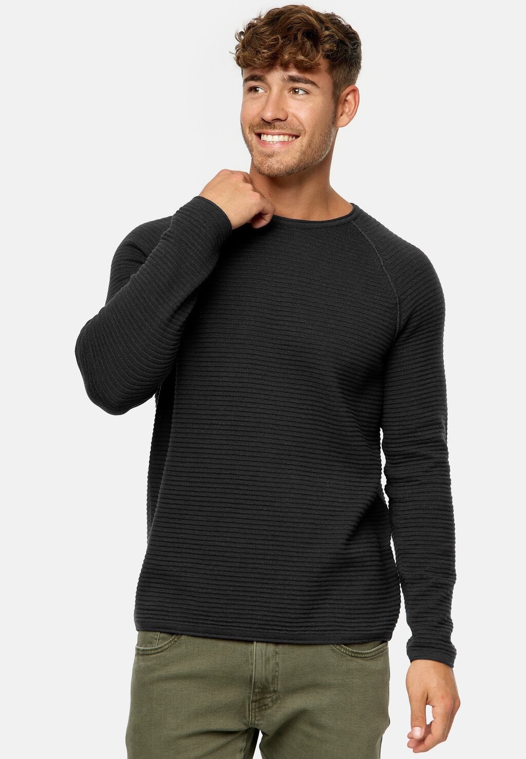 

Вязаный свитер INCAMILO INDICODE JEANS, цвет black