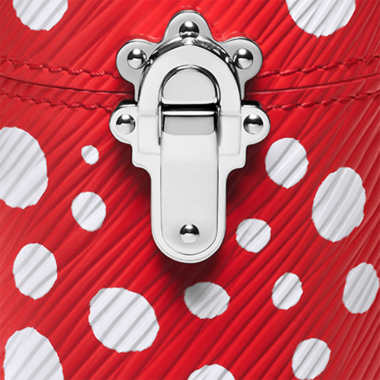 LOUIS VUITTON Yayoi Kusama Collaboration Calfskin Perfume Bag Storage Bag Women's Red & White — фото 3