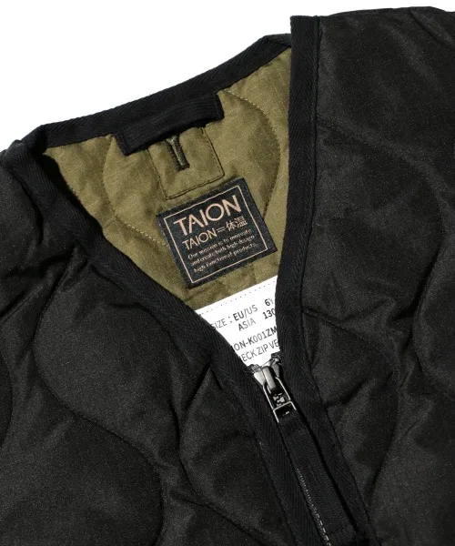 Детская куртка-жилет TAION MILITARY ZIP VNECK DOWN VEST, 800FP пух, бежевый — фото 2