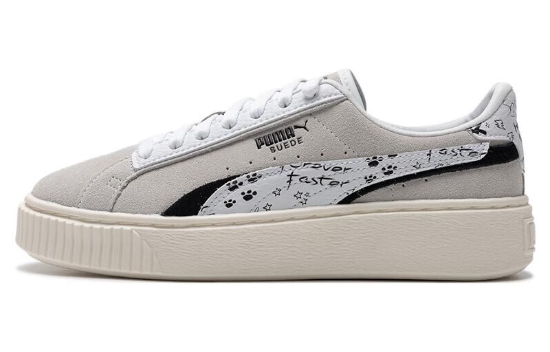

Женские замшевые кроссовки для скейтбординга Puma, Puma white - black