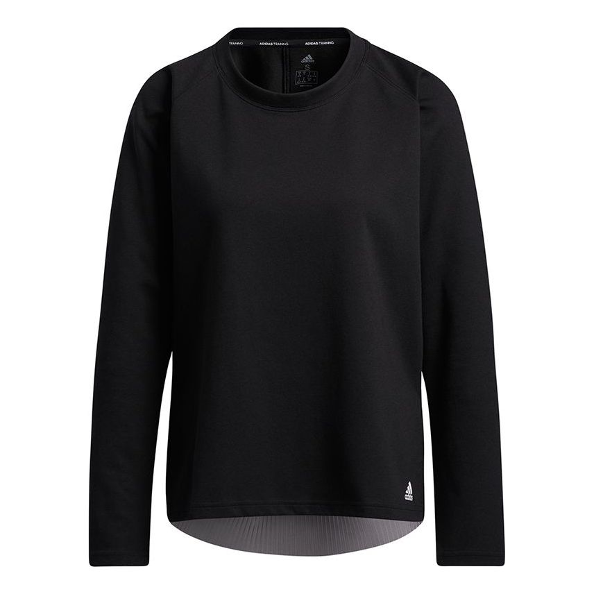 

Худи (WMNS) adidas Dance Layering Splicing Yoga Exercise Round Neck Black Hoodie