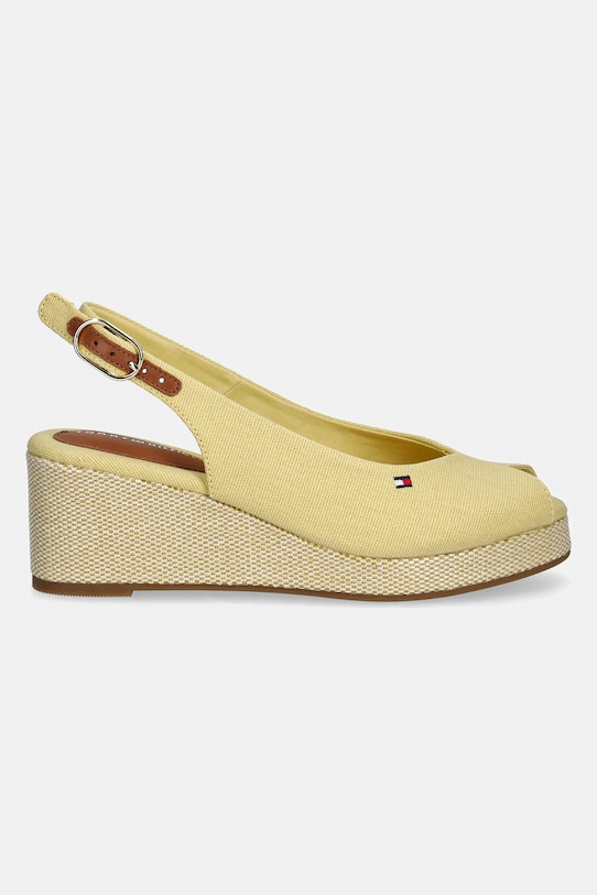 Сандалии Flag mid wedge espadrille на бретельке Tommy Hilfiger, желтый — фото 2