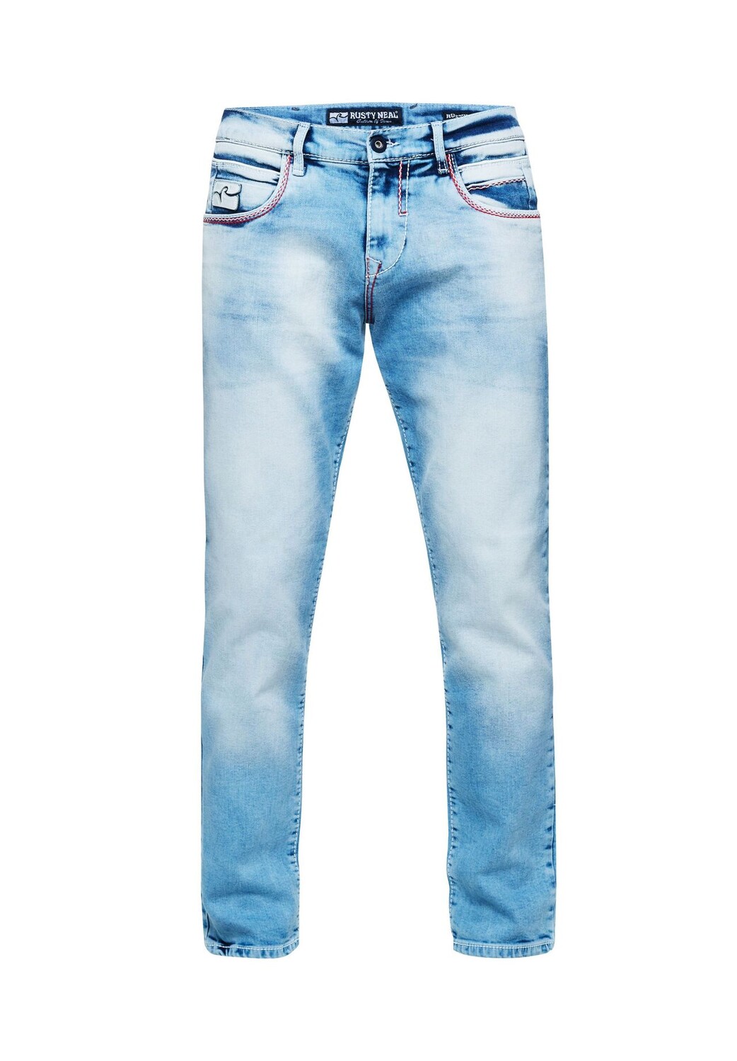 

Джинсы TOYAMA с крутыми контрастными швами RUSTY NEAL, цвет Light Blue Used