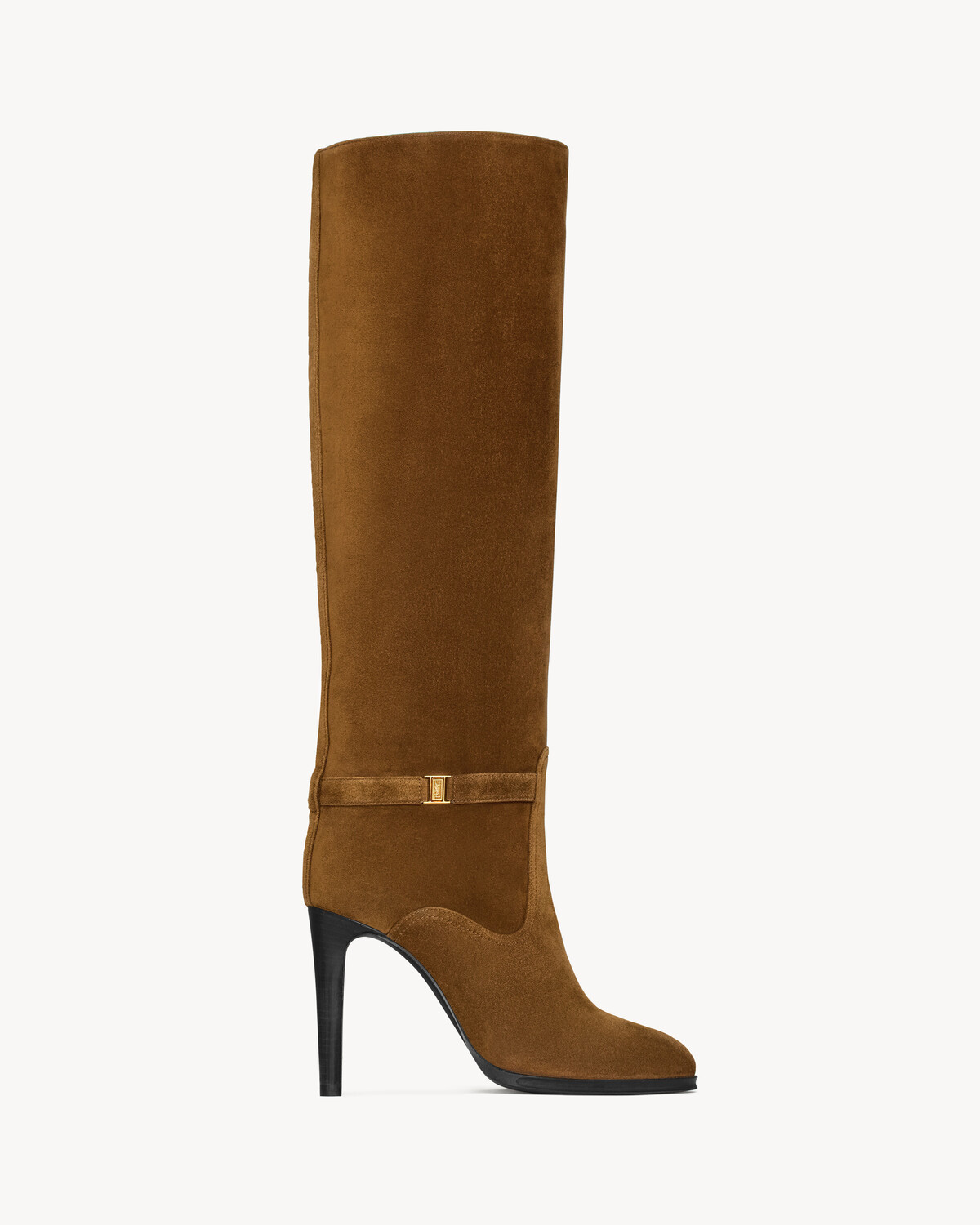 Сапоги DIANE из замши Saint Laurent, коричневый
