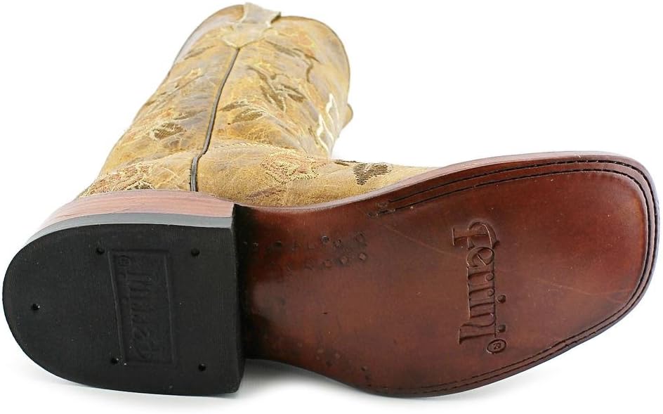Мужские кожаные ботинки Ferrini Mens Colt из страуса с круглым носком, средней высоты, коричневые Ferrini Italia, коричневый — фото 2