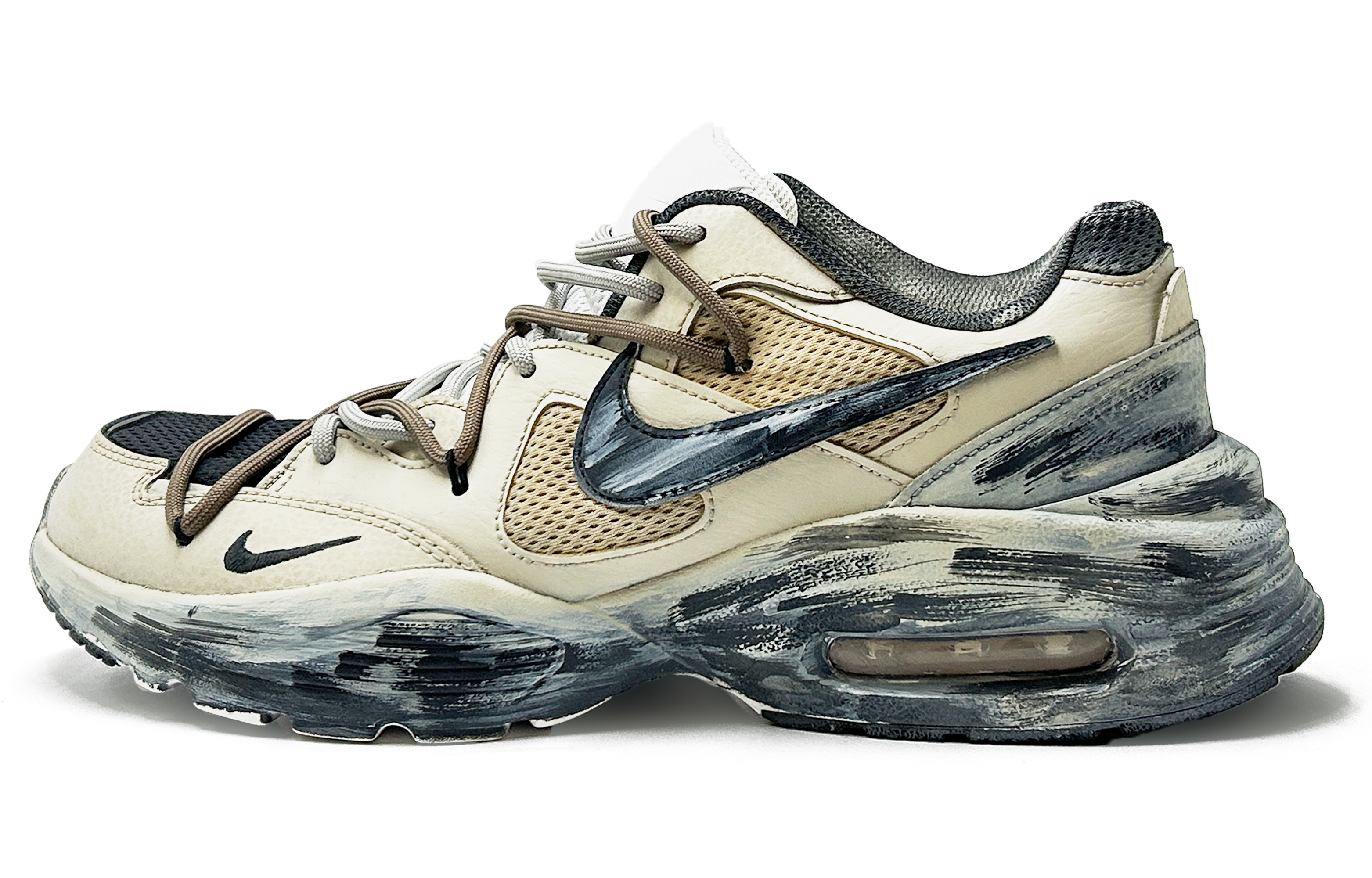 

Кроссовки для бега мужские low top с технологией Air Max Fusion, износостойкие Nike, хаки