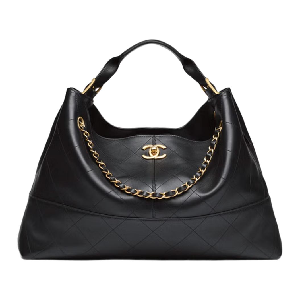 

Chanel Женская сумка на одно плечо из телячьей кожи, черная