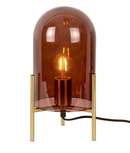 

Настольная лампа Leitmotiv Glass Bell, коричневый