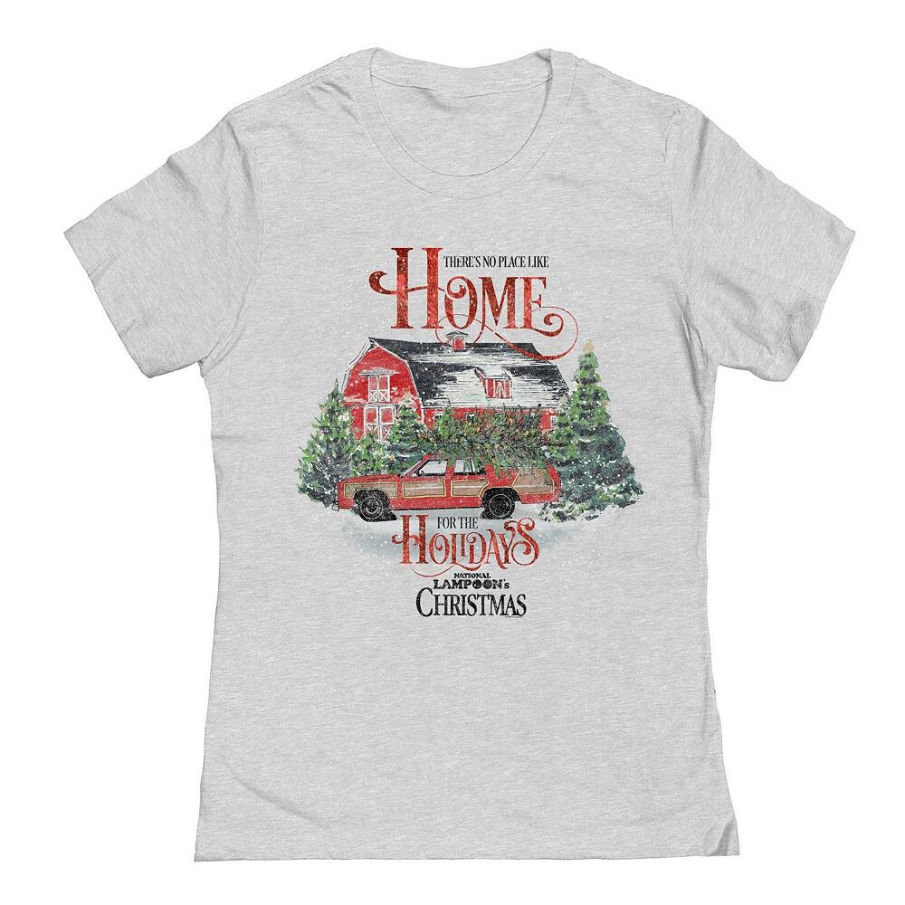 

Футболка с рисунком «Рождественские каникулы для Джуниора» National Lampoon's No Place Best Home Licensed Character, цвет Heather Gray