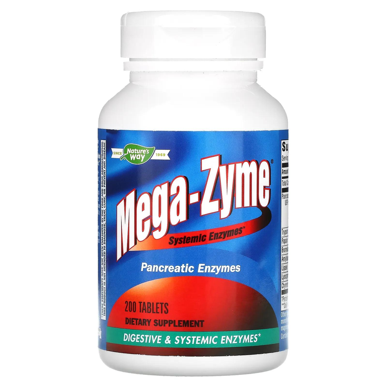 

Nature's Way Mega-Zyme системные ферменты 200 таблеток