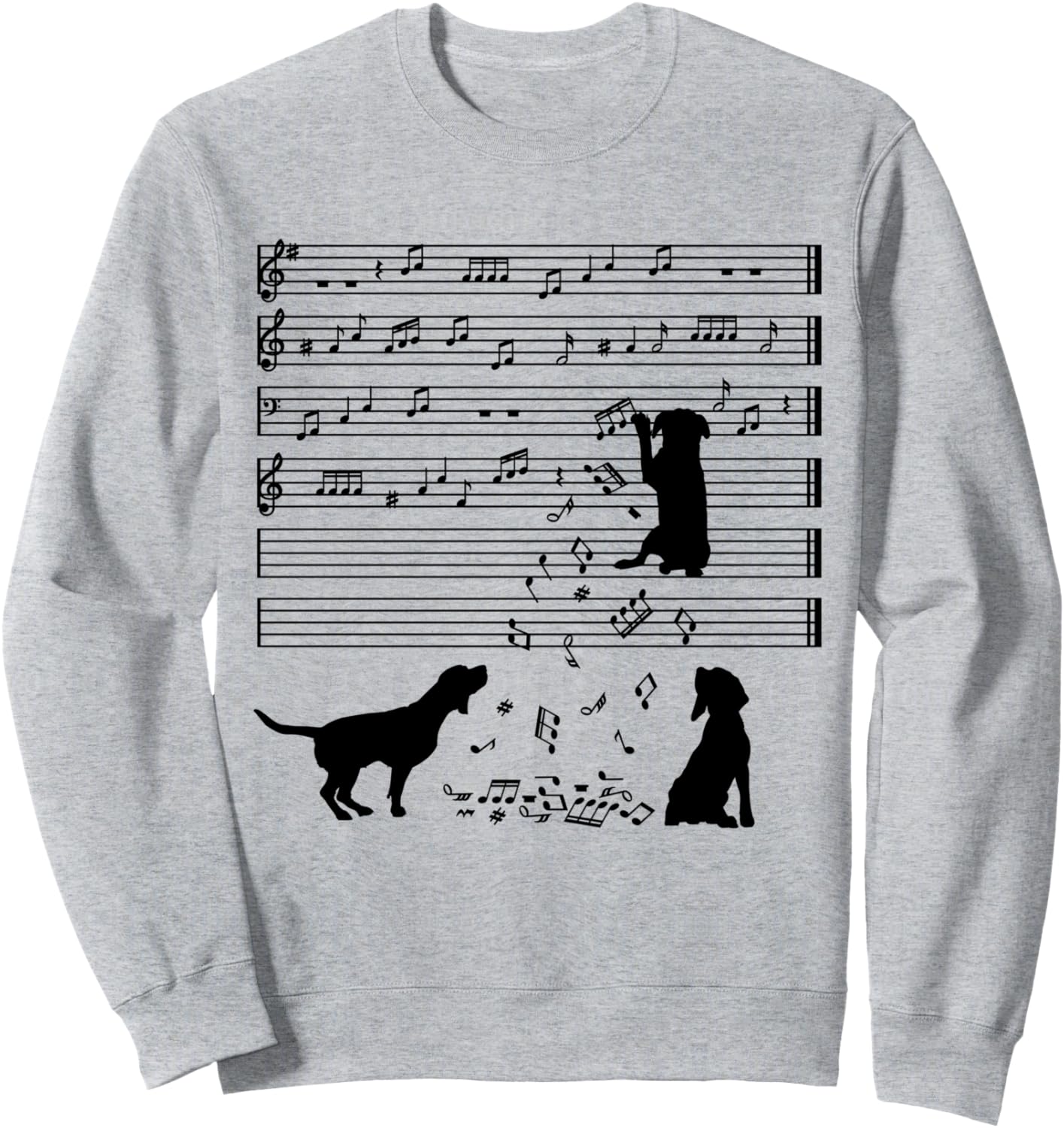 

Милая толстовка с изображением собачки и музыкального ключа Funny Puppy Sheet Music Music Teacher Gift, серый