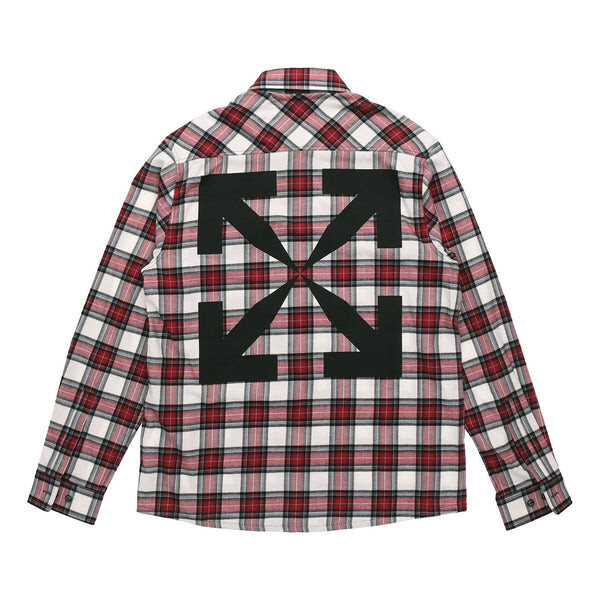 

Рубашка men's ss21 plaid back arrow red shirt Off-White, красный
