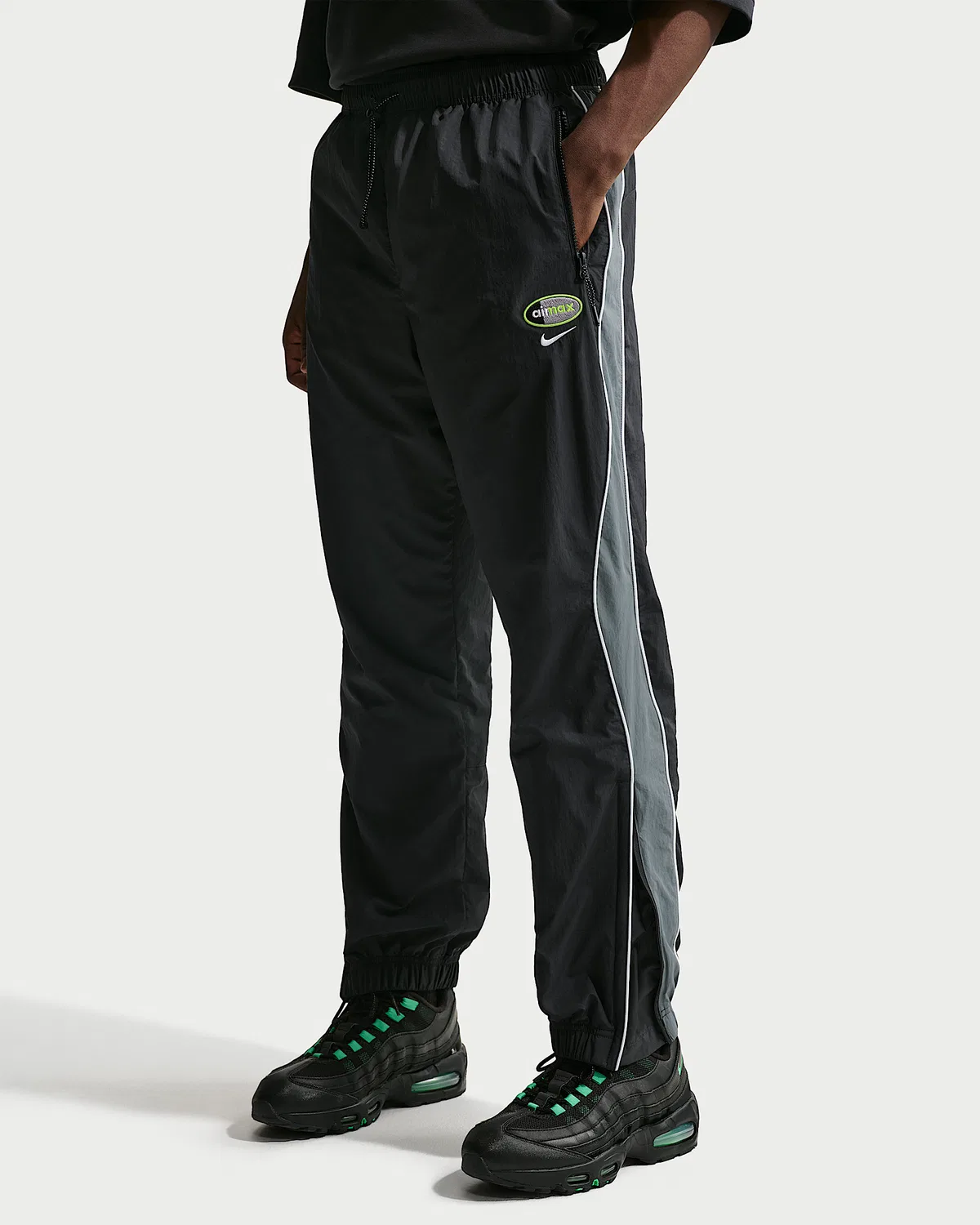 Мужские тканые штаны Nike Sportswear, Anthracite/Cool Grey/Neon Yellow — фото 2