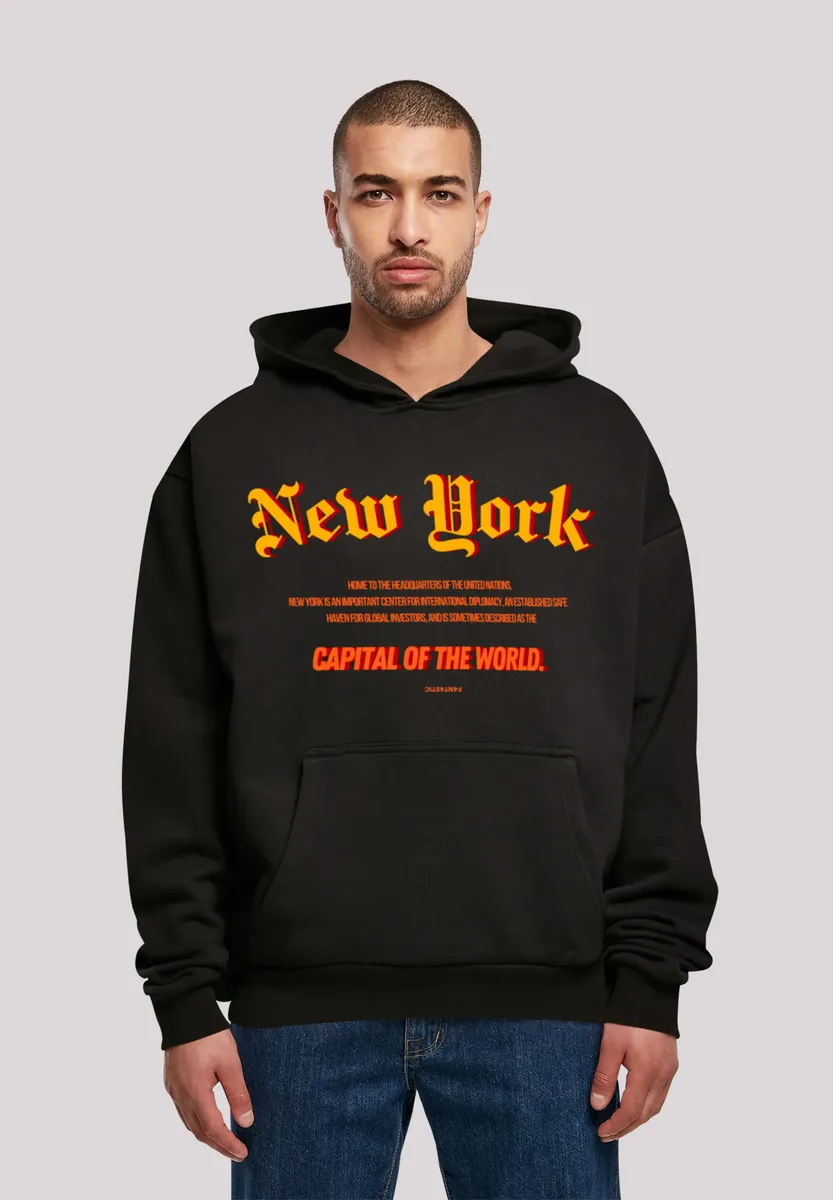 

Толстовка F4NT4STIC "New York OVERSIZE HOODIE", принт, черный