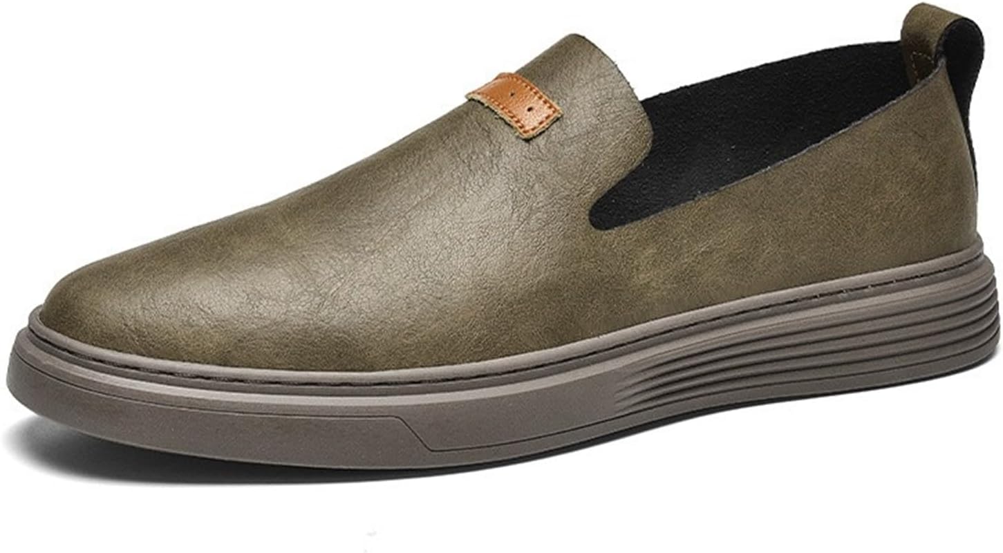 

Мужские мокасины-лоферы, мягкие прогулочные туфли, мужские кожаные повседневные туфли Abborora, хаки