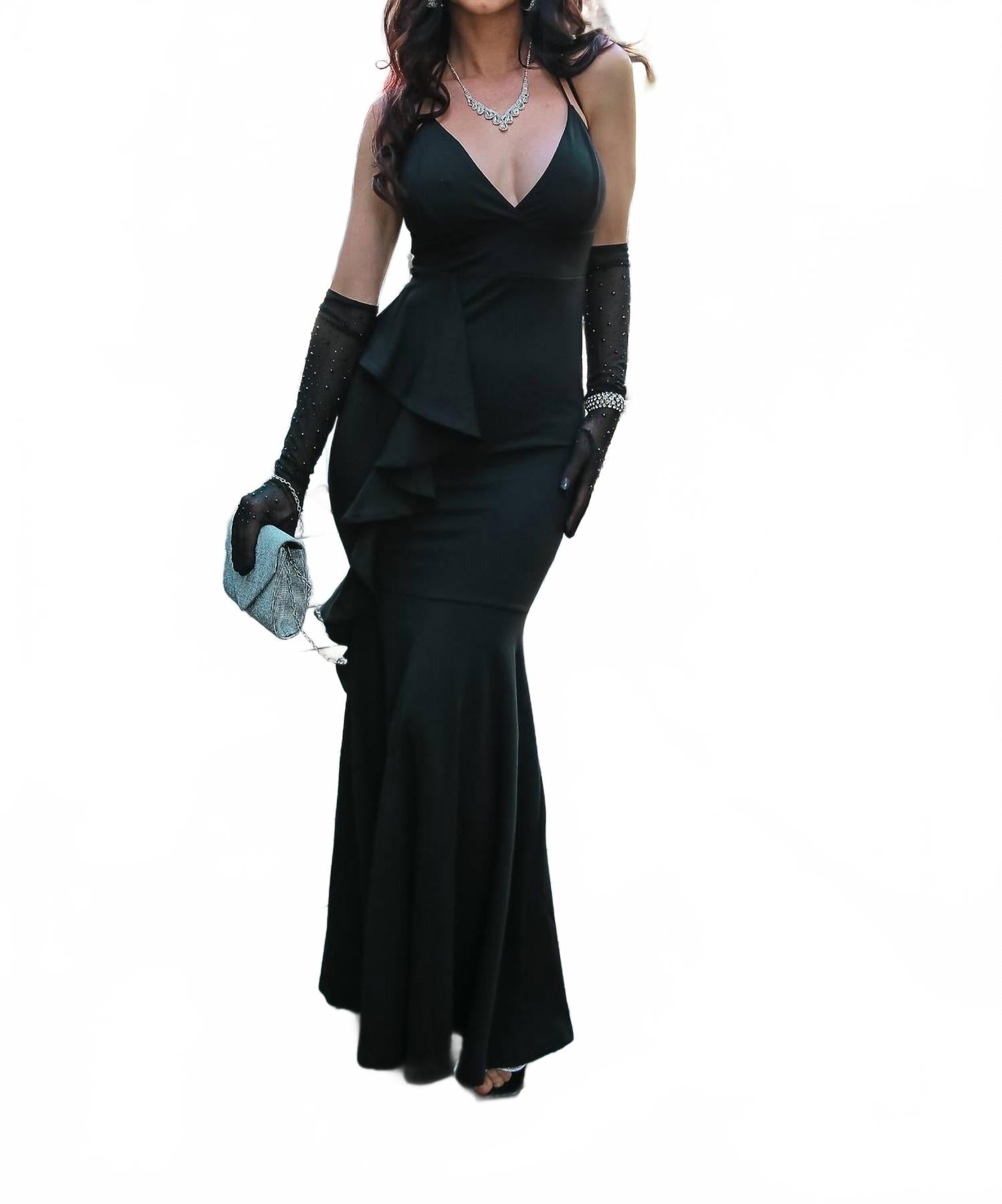 

Платье хай-лоу с оборками черного цвета Little Secret Of Mine, черный