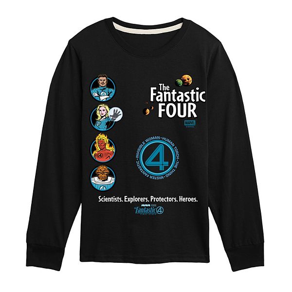 

Футболка с длинным рукавом Boys 8-20 the fantastic four: first steps collage Marvel, Black