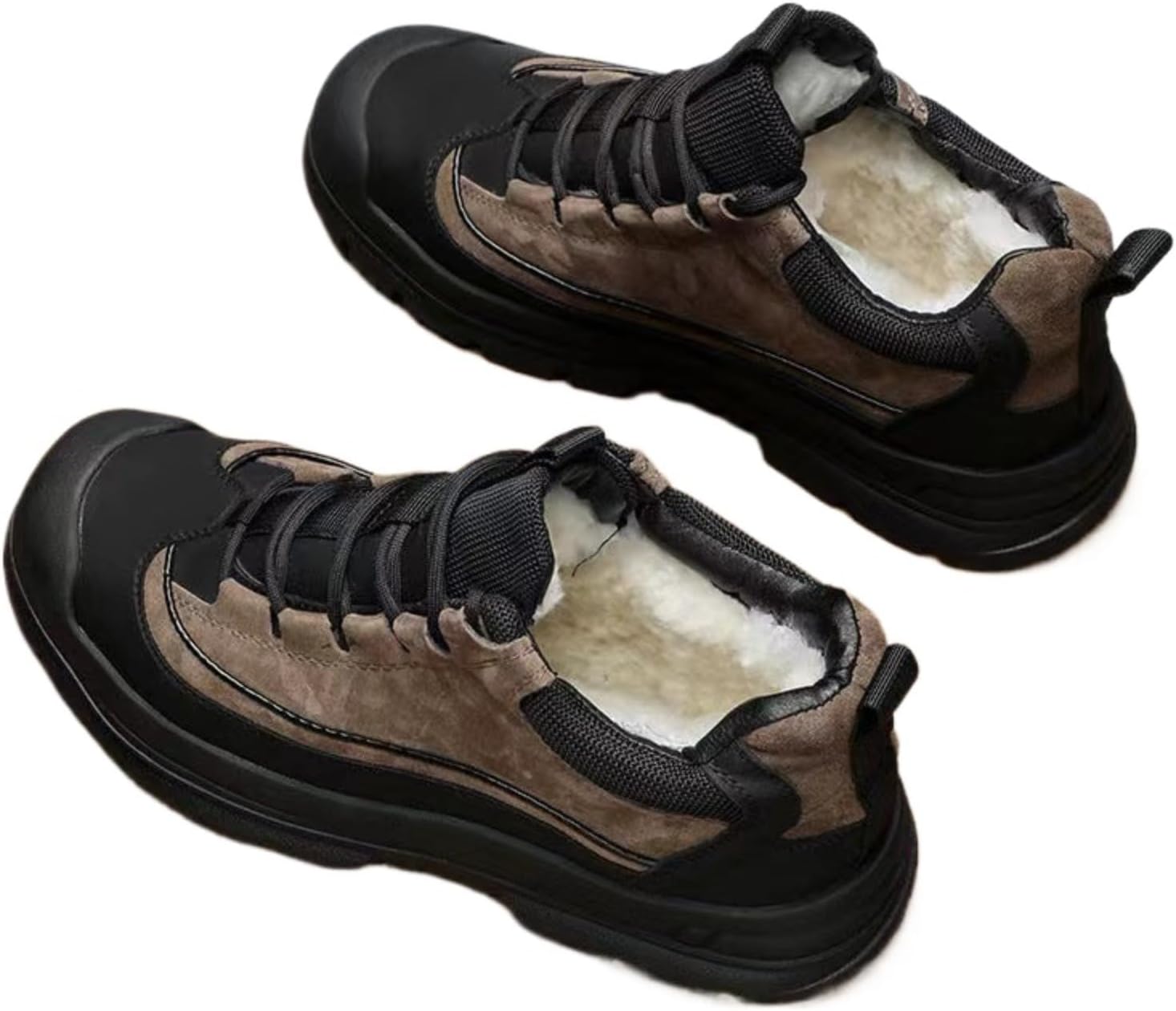 

Мужские зимние спортивные ботинки Azttoztto - высокие термоботинки с водонепроницаемым PU и противоскользящей подошвой для холодной погоды на улице, коричневый