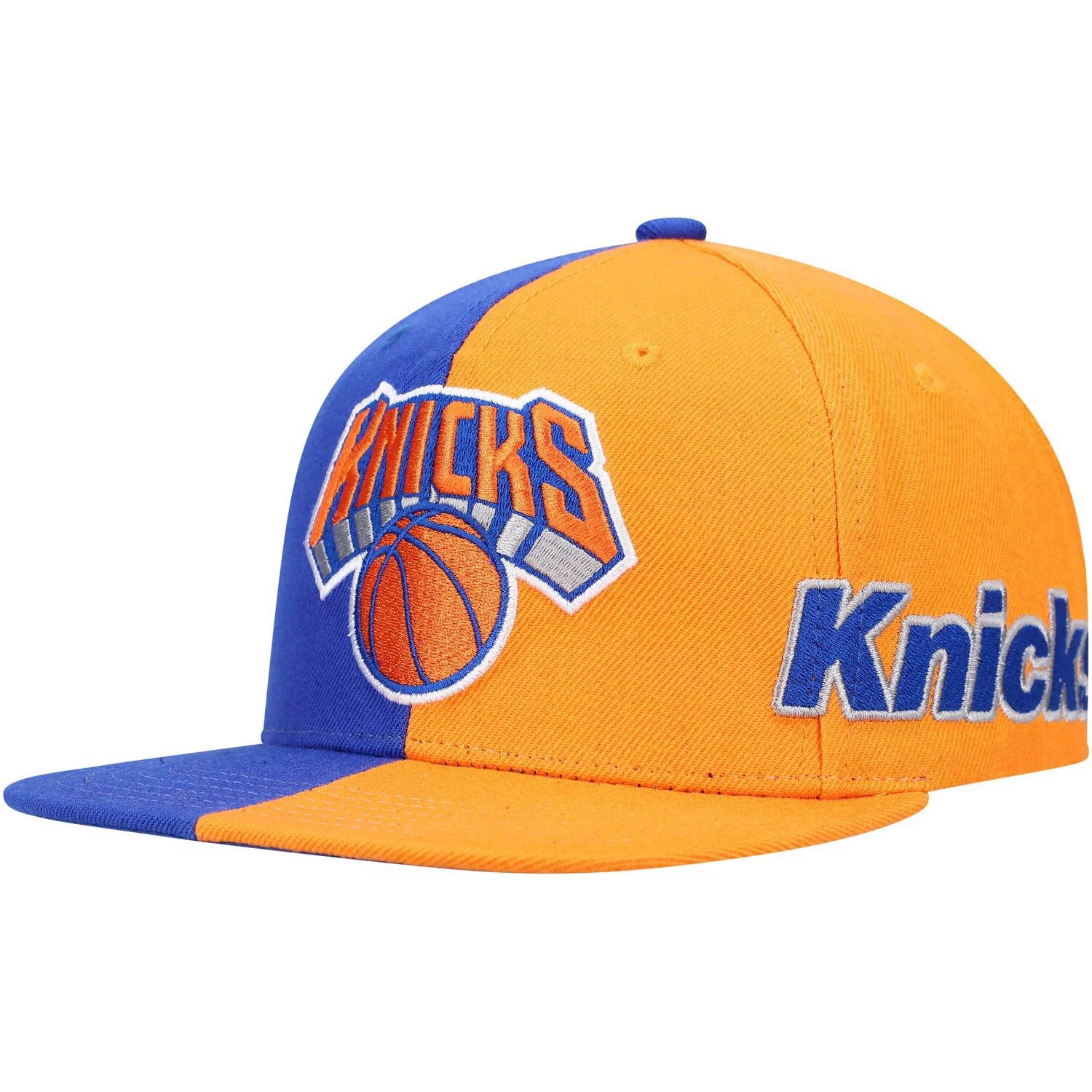 

Мужская кепка Mitchell & Ness синего/оранжевого цвета New York Knicks Team Half and Half Snapback, Оранжевый, Мужская кепка Mitchell & Ness синего/оранжевого цвета New York Knicks Team Half and Half Snapback