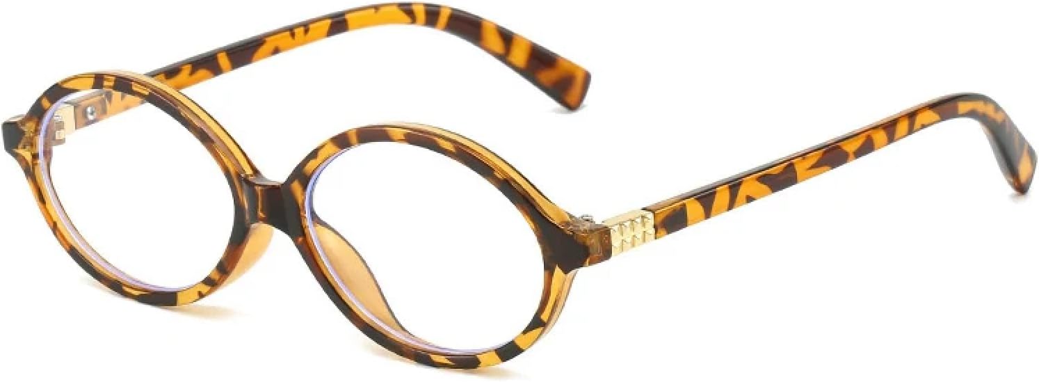 

Модные маленькие овальные солнцезащитные очки для женщин с защитой от УФ-излучения UV400 в винтажном стиле, прозрачные линзы цвета океана, мужские солнцезащитные очки HHZZYVY, Leopard Clear