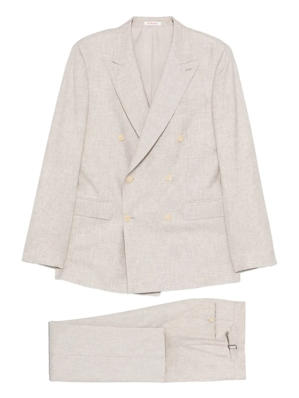 

Костюм с двубортным пиджаком Fursac, бежевый