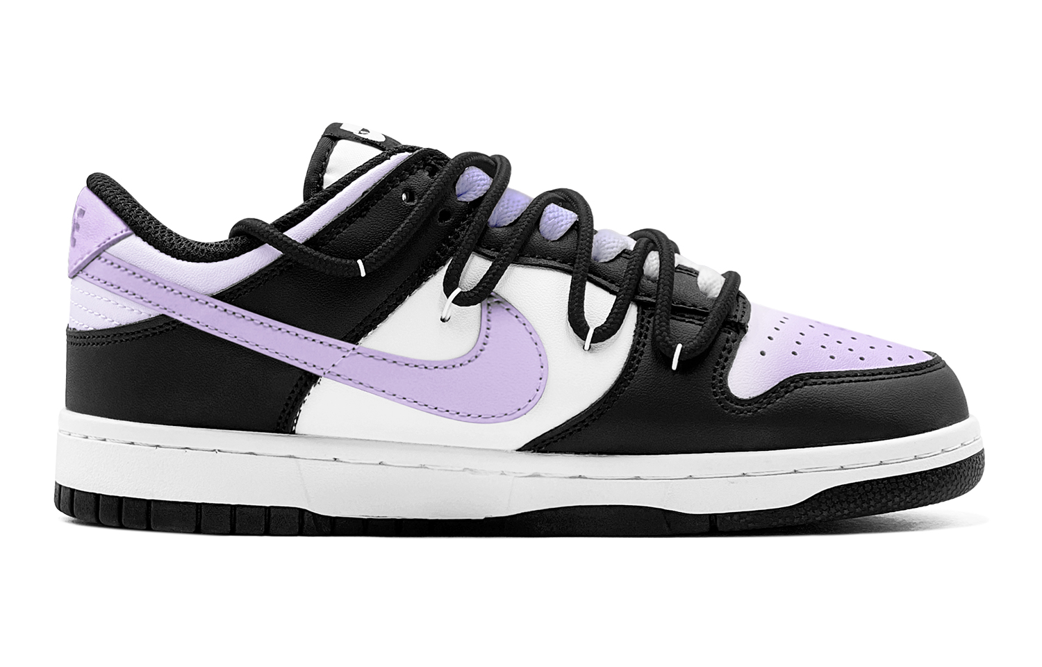 Nike Детские кроссовки для скейтбординга Dunk "Black" Low Top, светло-фиолетовые, для подростков — фото 3