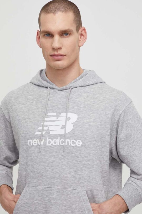 

Толстовка с капюшоном New Balance, серый