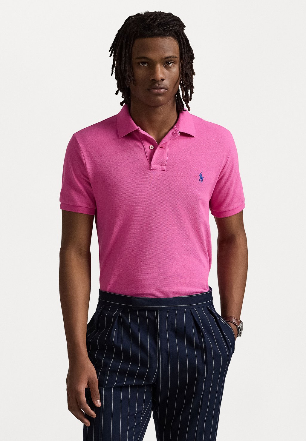 

Поло CUSTOM SLIM FIT MESH POLO SHIRT Polo Ralph Lauren, фуксия