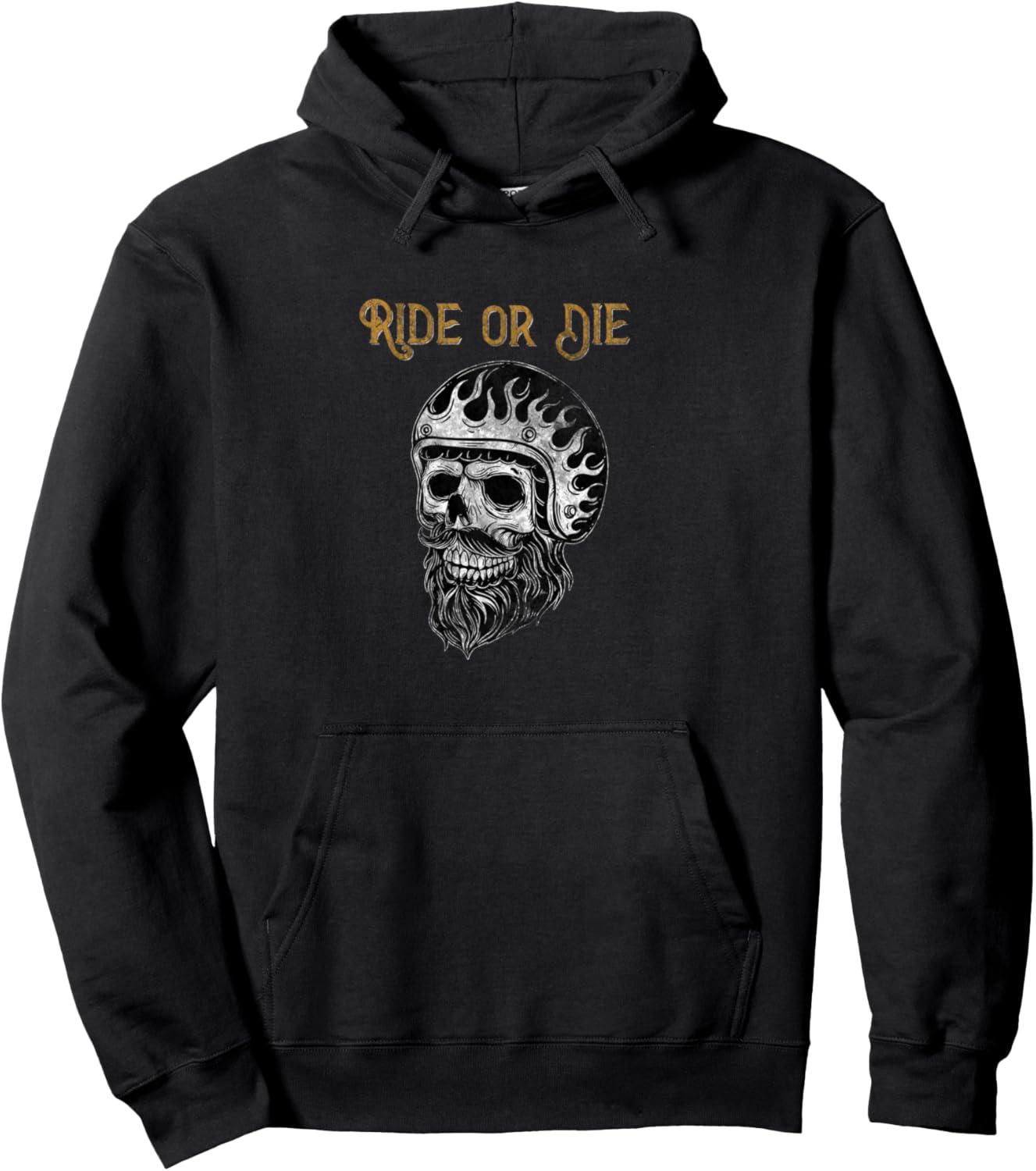 

Худи с черепом для байкера Ride or Die Ride Or Die Biker Skull, черный