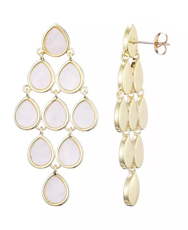 

Золотые серьги с подвесками в виде лепестков Adornia, gold