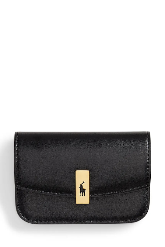 

Кожаный кошелек Polo Ralph Lauren, черный