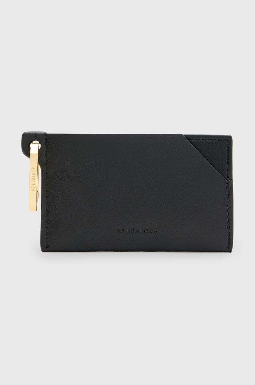 

Кожаная визитница HEX CARDHOLDER AllSaints, черный