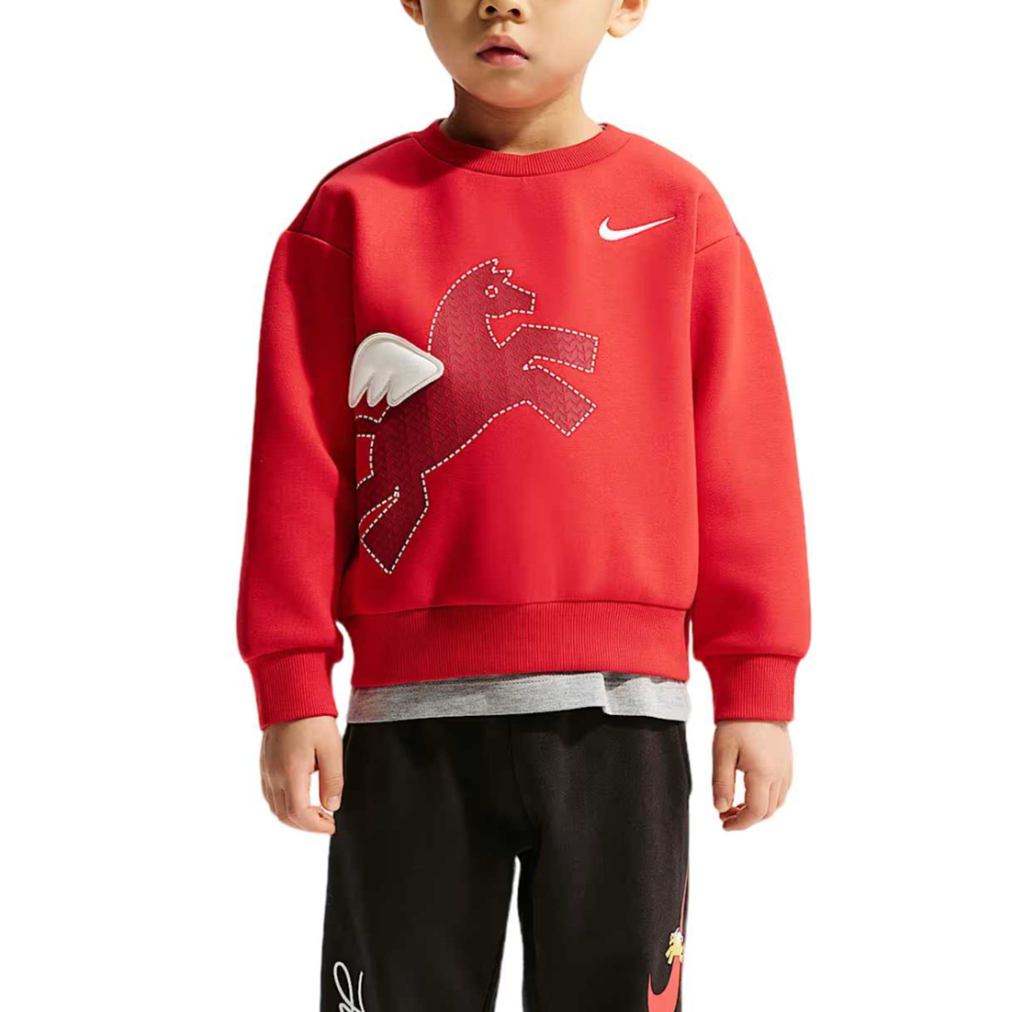 

Детский свитшот с круглым вырезом Moderate Nike, university красный