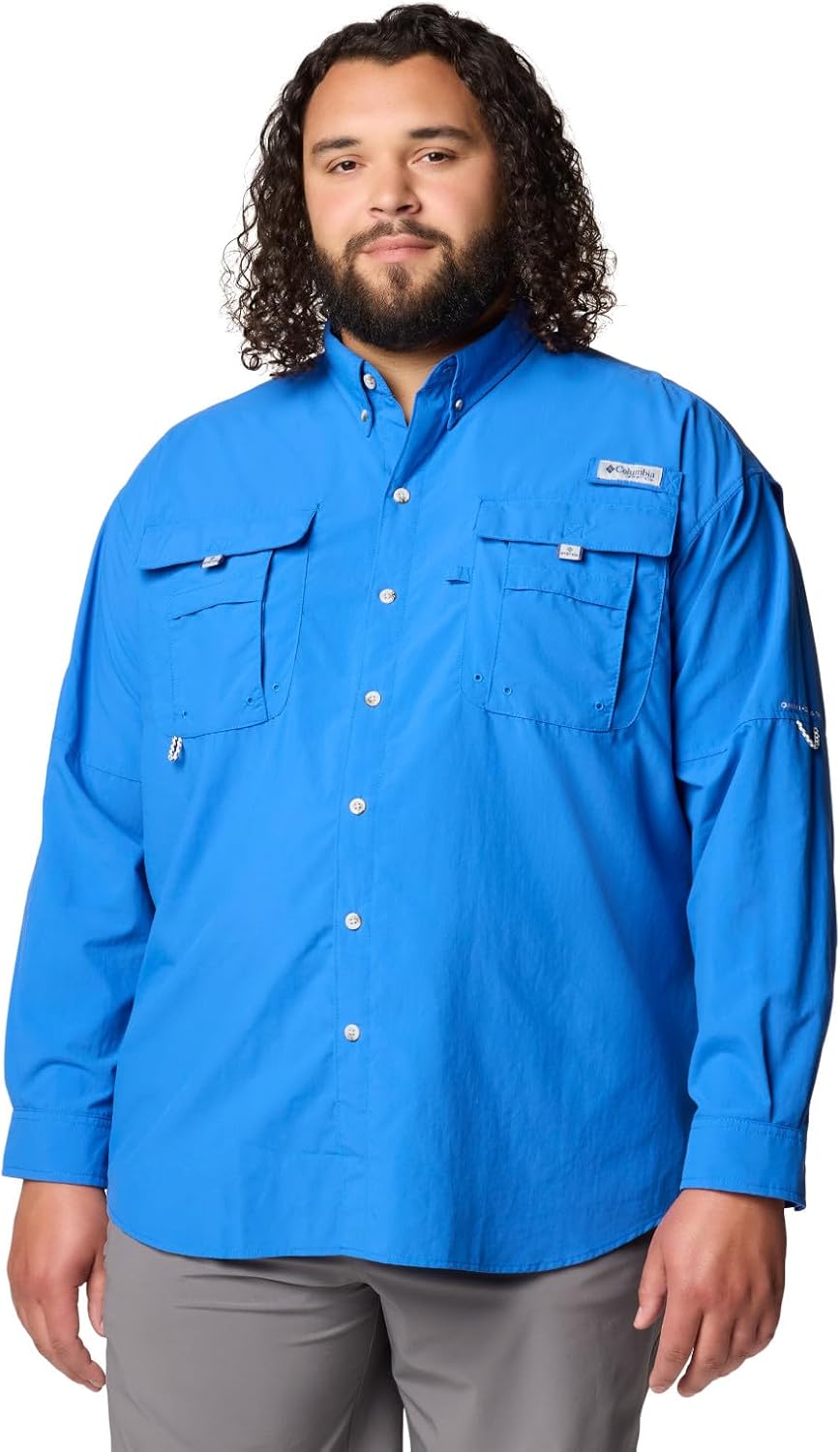 

Columbia Мужская рубашка PFG Bahama II с длинным рукавом, Vivid Blue