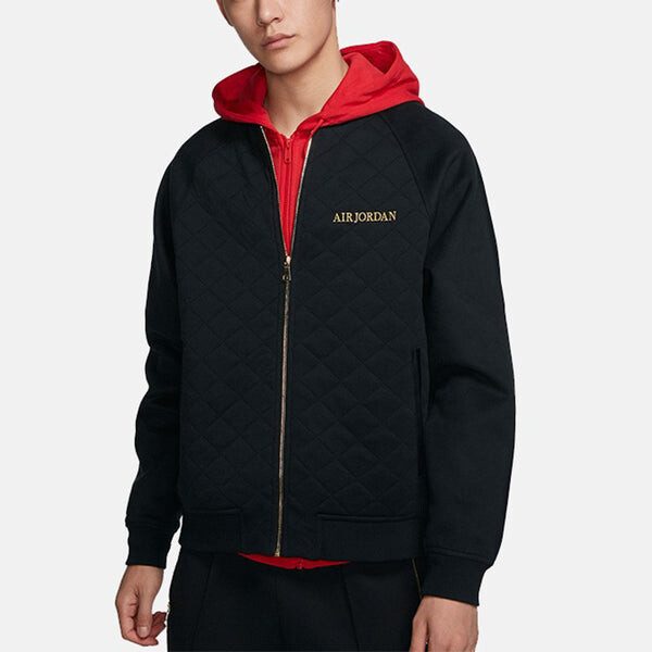 Куртка Air Jordan Athleisure Casual Sports Stand Collar Jacket Black, черный — фото 3