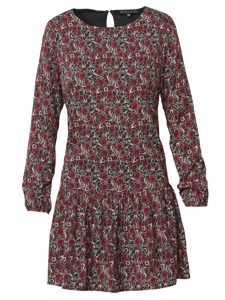 

Короткое платье KOROSHI Kleid mit langen ärmeln, красный