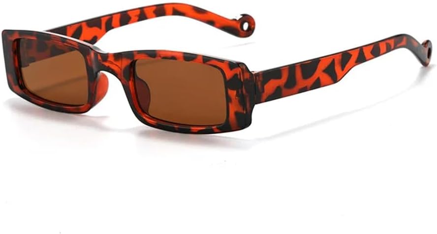 

Женские солнцезащитные очки прямоугольной формы, модные квадратные очки в узкой оправе, винтажные солнцезащитные очки, мужские солнцезащитные очки в стиле ретро, ​​черные UJNHGQ, Leopard