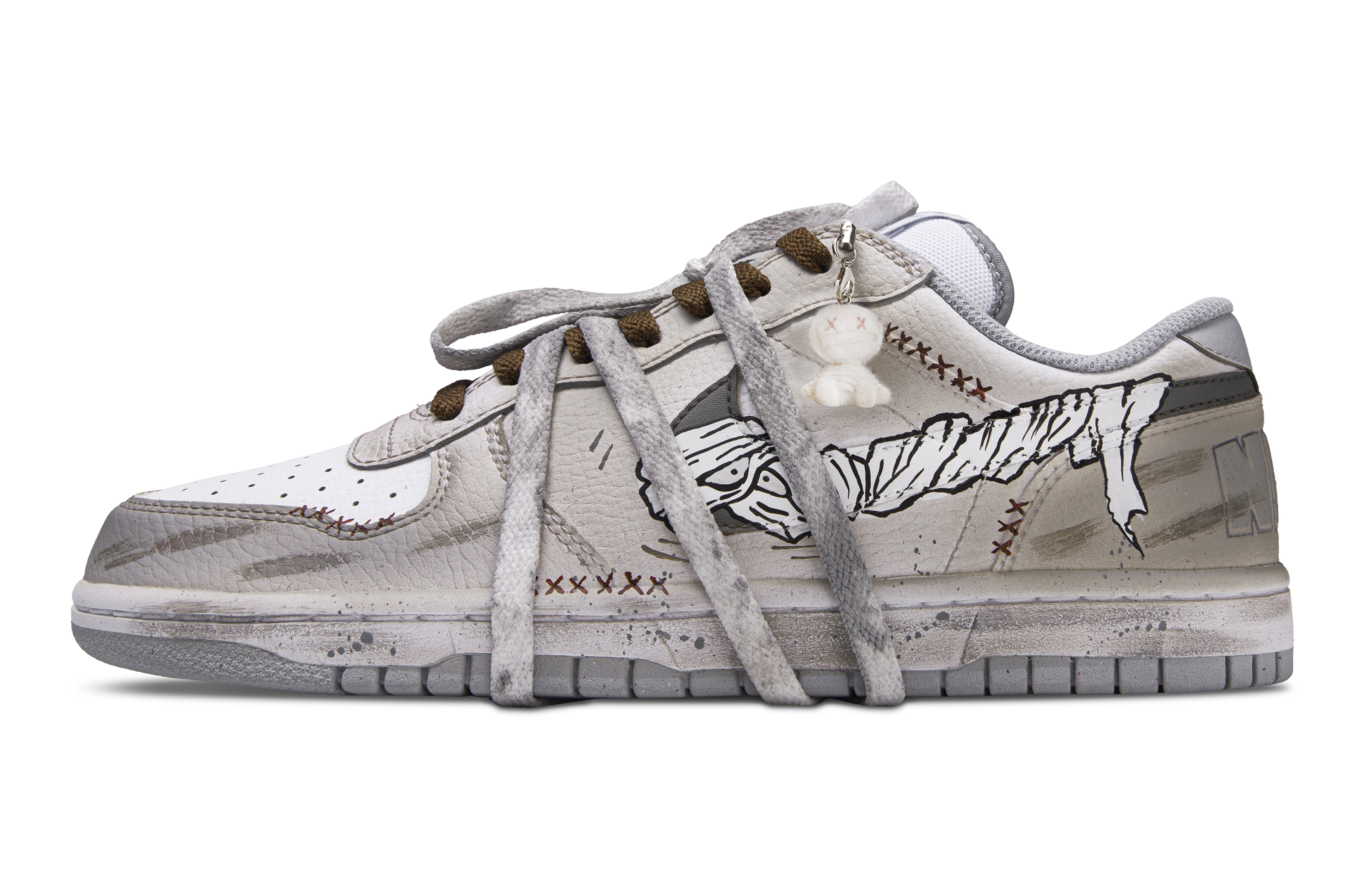 

Nike Кроссовки Big Woody Wood Low top Skateboard Shoes мужские серо-белые