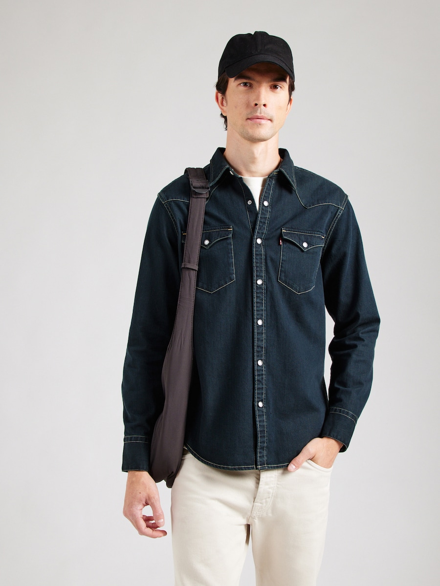 Рубашка на пуговицах классического кроя LEVI'S  Barstow Western Standard Shirt, черный — фото 3