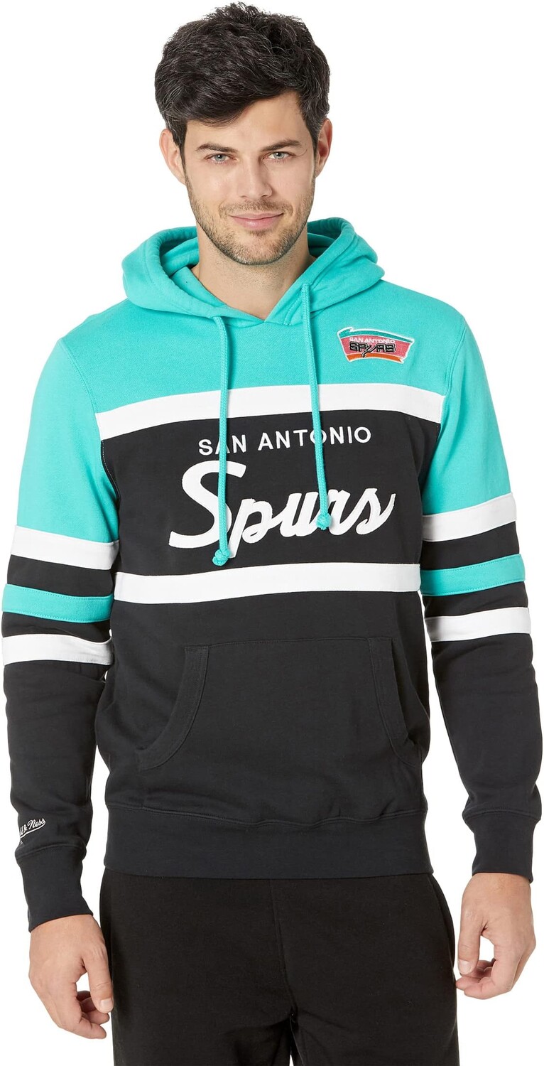 

Худи Mitchell & Ness NBA Head Coach Hoodie Spurs, цвет Teal/Black