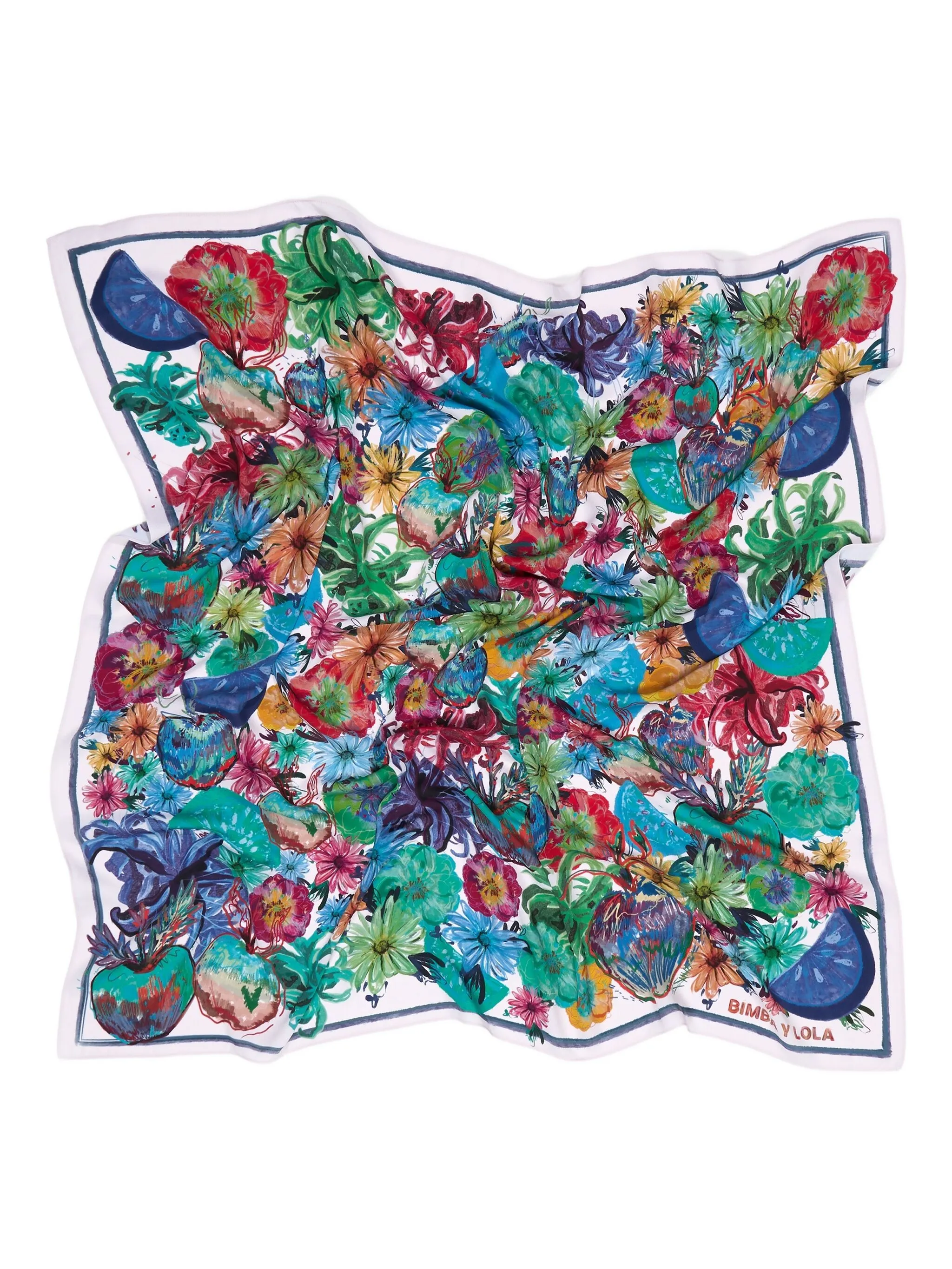 

Платок с цветочным принтом Bimba Y Lola, белый