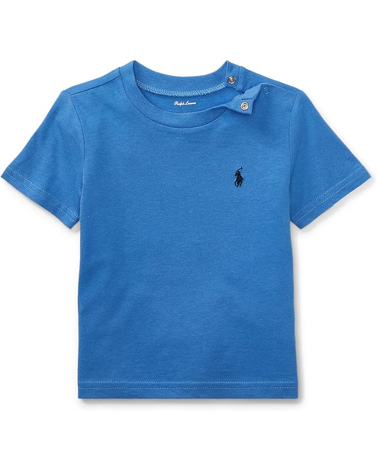 

Футболка Polo Ralph Lauren Kids Cotton Jersey Crew Neck Tee, цвет Scottsdale Blue