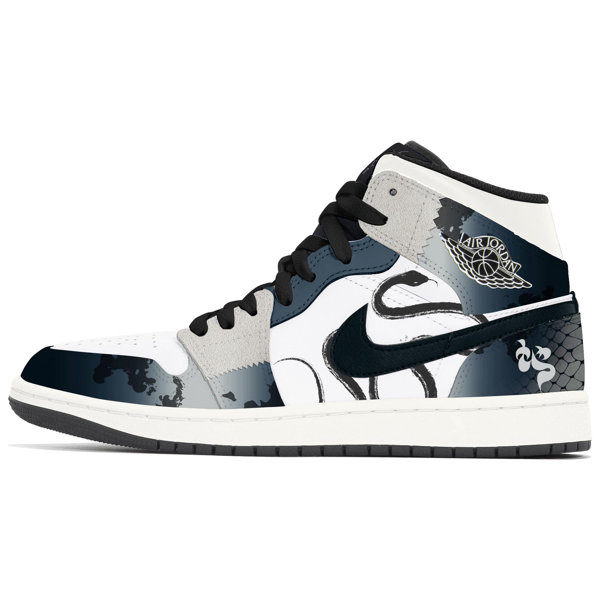 

Jordan Air 1 устойчивые к истиранию кроссовки mid топ мужские navy blue