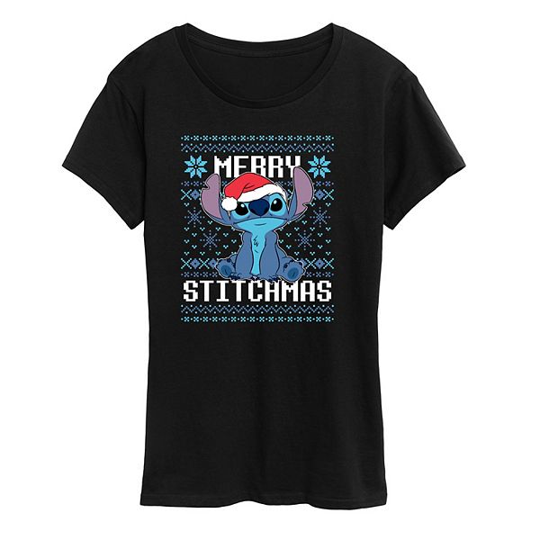 

Футболка женская S Lilo and Stitch Merry Stitchmas Disney