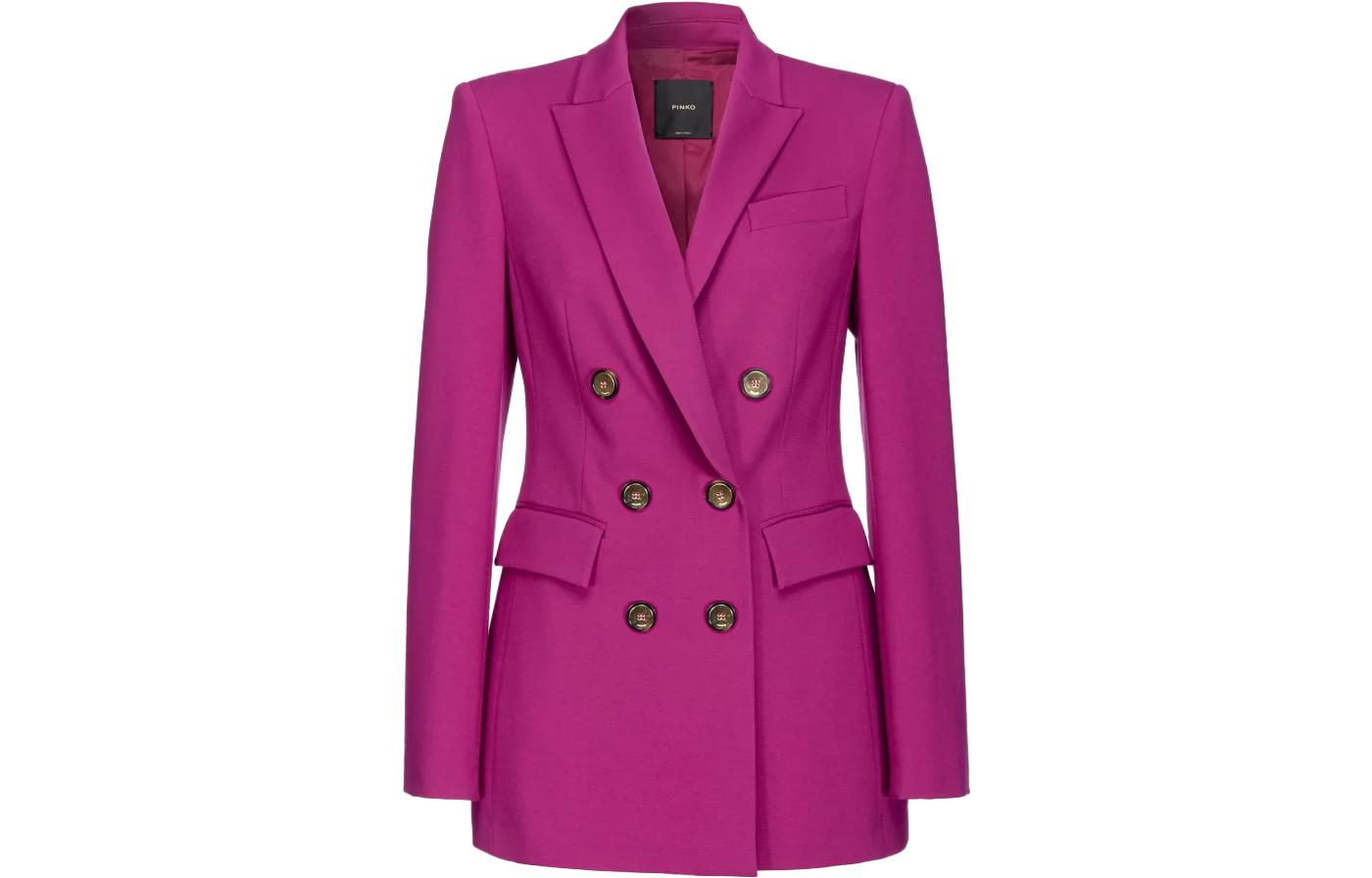 

Двубортный приталенный блейзер PINKO, фиолетовый