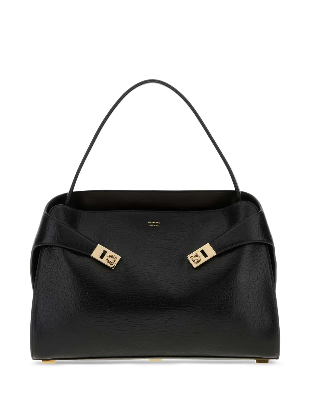 

Большая мягкая сумка на плечо Hug Ferragamo, черный