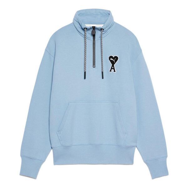 

Толстовка x ami half zip sweatshirt 'blue' Puma, синий