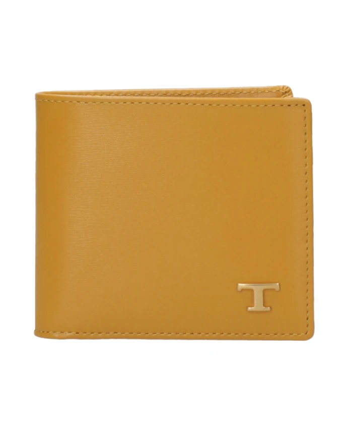 

Кошелек из темной кожи с логотипом в виде буквы Т Tod'S, желтый